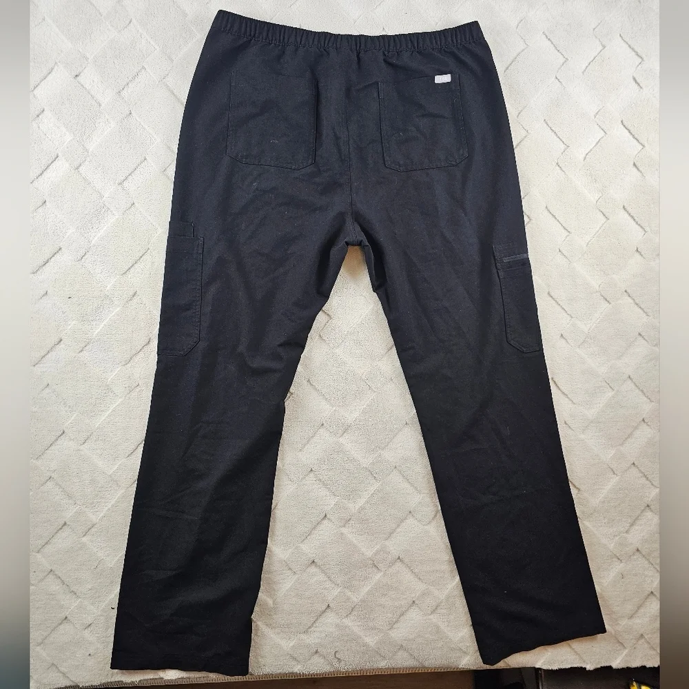 Figs Cairo Cargo Scrub Pants Mens 2XL Black Medical Nurse Work Wear